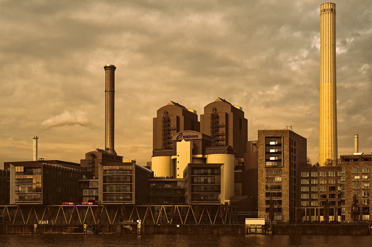 buildings, office buildings, mainova, chimneys, energy supplier, facade, architecture, skyline, skyscrapers, city, hessen, frankfurt, germany, chimneys, energy supplier, energy supplier, energy supplier, energy supplier, energy supplier, hessen