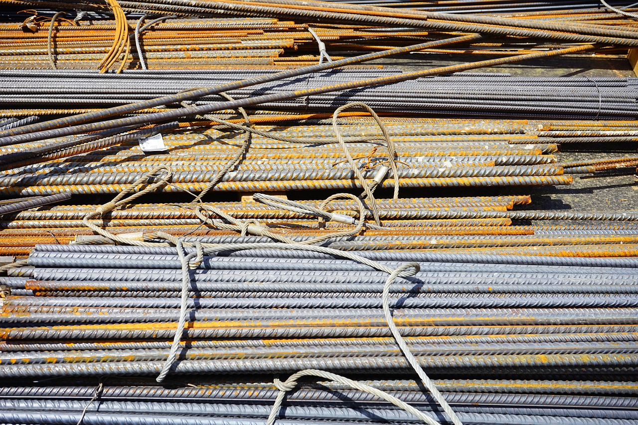 iron bars, reinforcing bars, structural steel, rusty, building material, construction site, stole, housebuilding, iron, reinforcing iron, new building, reinforced concrete, bent, material, welded wire mesh